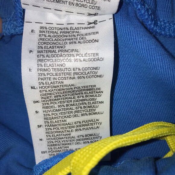 ADIDAS x Classic LEGO Sweatpants.  Blue with Green Vertical Stripes Sz US Boys L - Picture 12 of 13